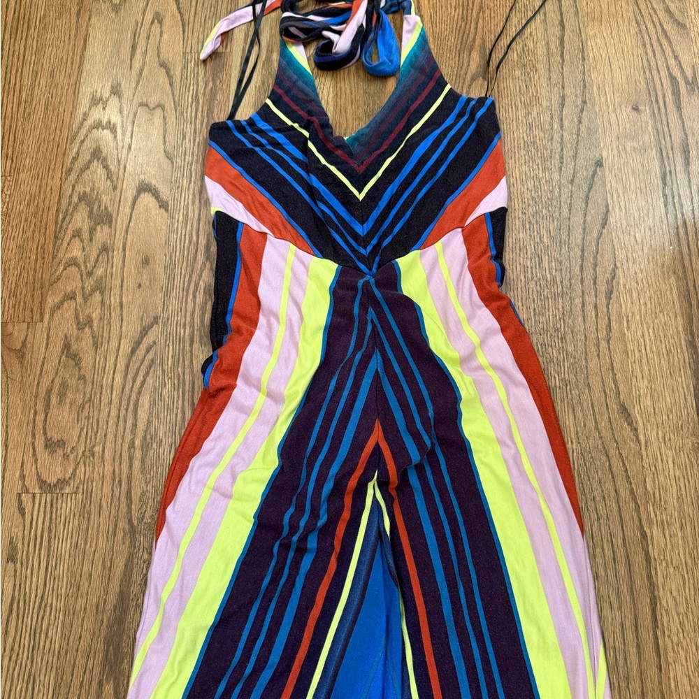 FELICITY AND COCO HALTER TIE NECK MAXI DRESS SIZE MEDIUM - Picture 2 of 6